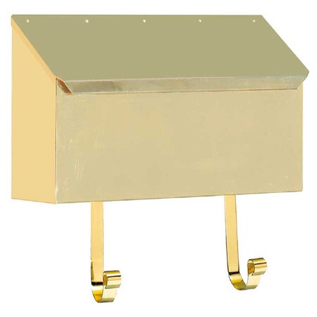 Qualarc Brass Mailboxes (horizontal), Smooth Polished Brass MB-500-PB